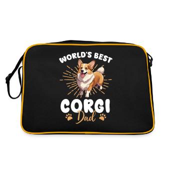 Welsh Corgi Pembroke Dog Corgi Dad - Retro Bag - black/gold - Back