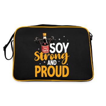 Soy Strong And Proud Funny Fitness - Retro Bag - black/gold - Back