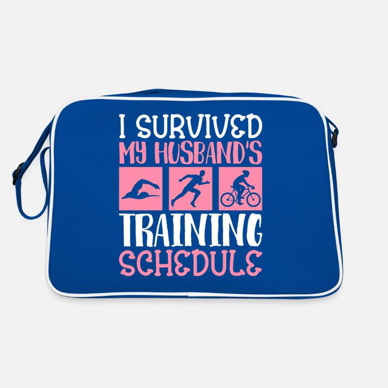 Triathleten Triathlon Survived Husband's Training Retro Tasche