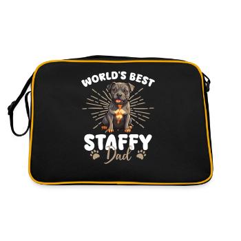 American Staffordshire Terrier Groovy Staffy Dad - Retro Bag - black/gold - Back