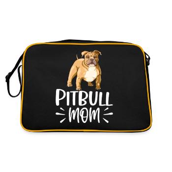 Pitbull Maman Pitbull Maman Chien - Sac Retro - noir/or - Dos