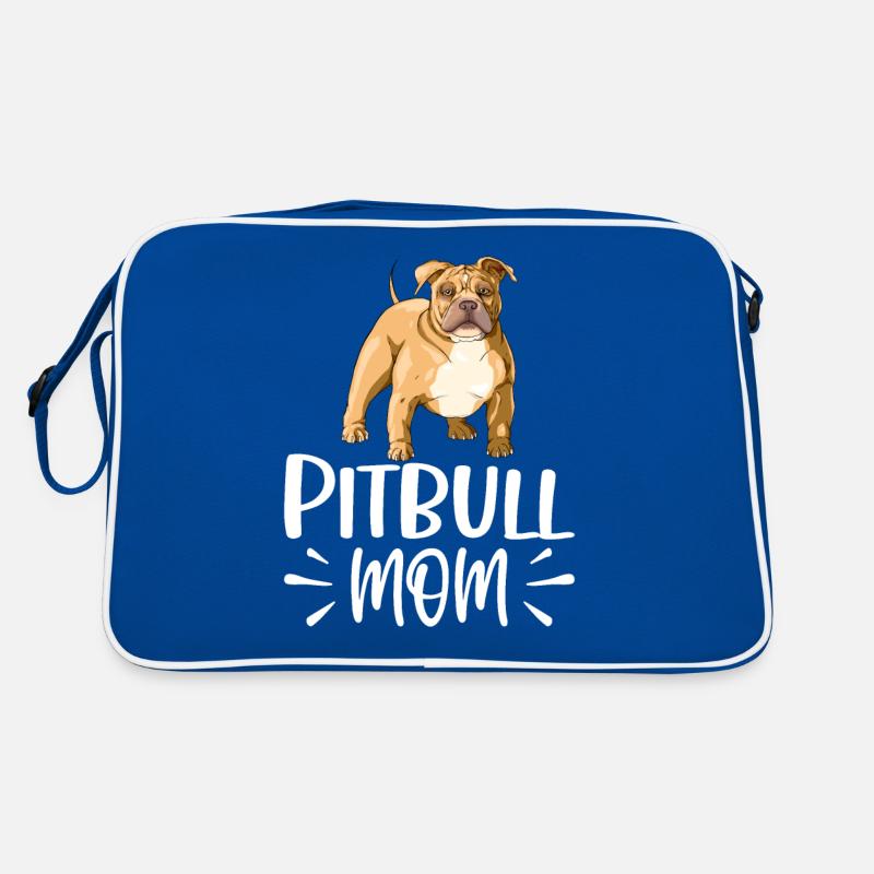 Pitbull Mama Pitbull Mama Hund Retro Tasche