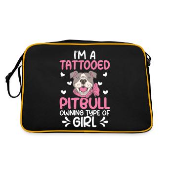Pitbull tatoué Fille Pitbull tatoué - Sac Retro - noir/or - Dos