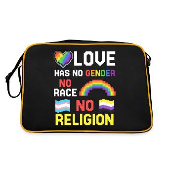 L’amour Une déclaration pour l’égalité Diversité - Sac Retro - noir/or - Dos