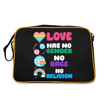L’amour Une déclaration pour l’égalité Diversité - Sac Retro - noir/or - Dos