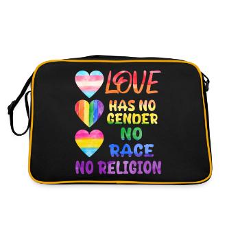 L’amour Une déclaration pour l’égalité Diversité - Sac Retro - noir/or - Dos