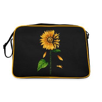 Mon Soleil, Tournesol, Dino, Amour - Sac Retro - noir/or - Dos