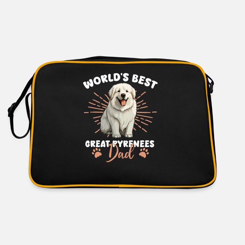 Pyrenean Mountain Dog Great Pyrenees Dad Retro Bag