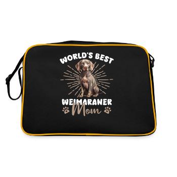 Braque de Weimar Groovy Weimar Mom - Sac Retro - noir/or - Dos
