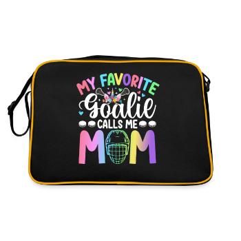 Mon gardien de but préféré m’appelle maman joueuse de hockey maman - Sac Retro - noir/or - Dos