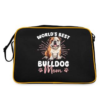 Bouledogue anglais Chien Bouledogue anglais Maman - Sac Retro - noir/or - Dos
