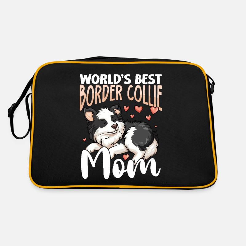 Border Collie Chien Border Collie Maman Sac Retro