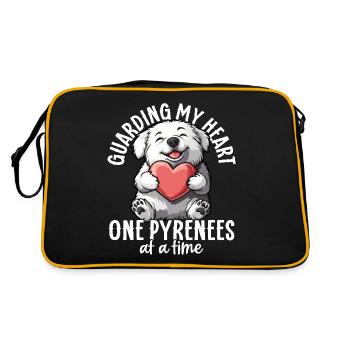 Chien de montagne des Pyrénées Chien des Grands Pyrénées Amour - Sac Retro - noir/or - Dos