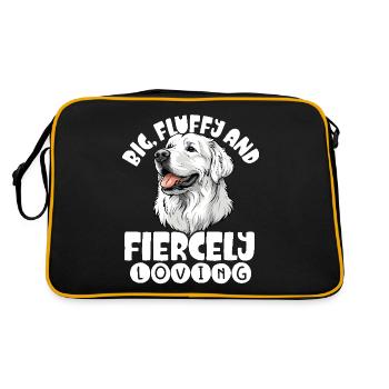 Bouvier des Pyrénées Great Pyrenees Big Fluffy - Sac Retro - noir/or - Dos