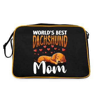 Teckel Chien Teckel maman - Sac Retro - noir/or - Dos