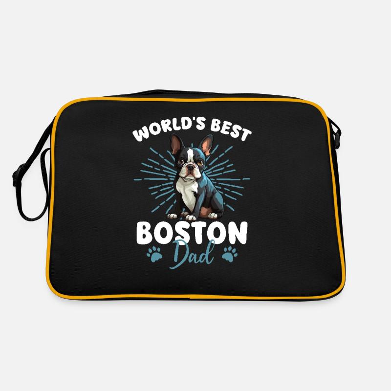 Boston Terrier Groovy Boston Dad Sac Retro