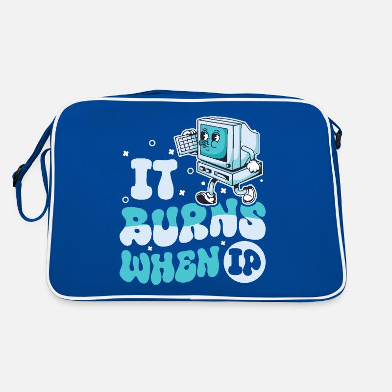 Lustiger Spruch "It Burns when i Pee"! Retro Tasche