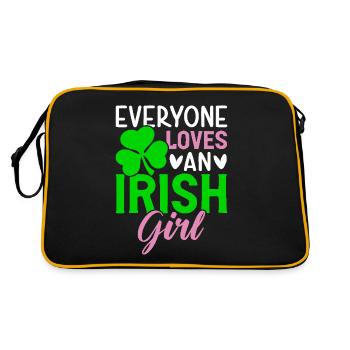 Saint-Patrick L’amour tout le monde aime un Irlandais - Sac Retro - noir/or - Dos