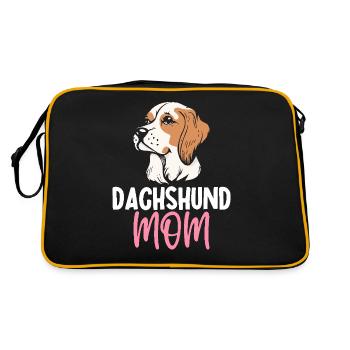 Teckel Maman Tournesol Teckel Maman Amoureux des chiens - Sac Retro - noir/or - Dos