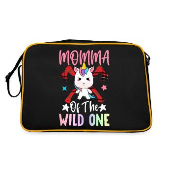 Maman de Wild One 1 an arboriculteur anniversaire - Sac Retro - noir/or - Dos