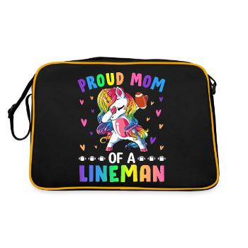 Fière maman d’un lineman maman football graphique pour - Sac Retro - noir/or - Dos