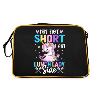 Je ne suis pas petite, je suis la dame du déjeuner - Sac Retro - noir/or - Dos