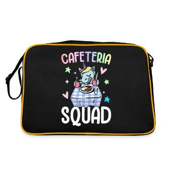Cafeteria Squad Cafeteria Crew Lunch Lady Grafik - Retro Tasche - Schwarz/Gold - Hinten