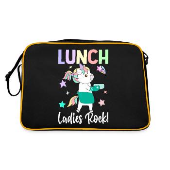 Lunch ladies rock! Lunch Lady Cafeteria Crew - Retro Bag - black/gold - Back