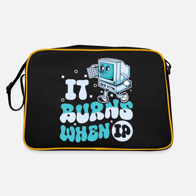 Funny saying "It Burns when I Pee"! Sarcastic Retro Bag