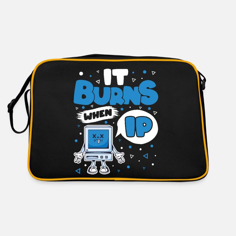 Funny saying "It Burns when I Pee"! Sarcastic Retro Bag