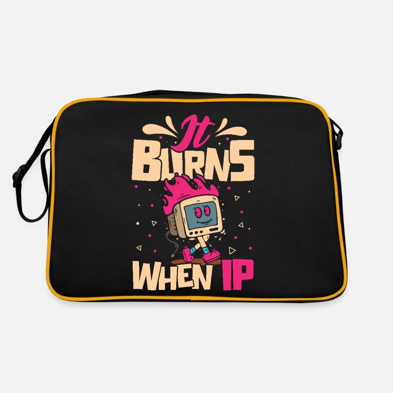 Funny saying "It Burns when I Pee"! Sarcastic Retro Bag