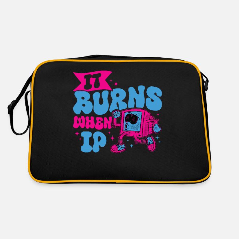 Funny saying "It Burns when I Pee"! Sarcastic Retro Bag