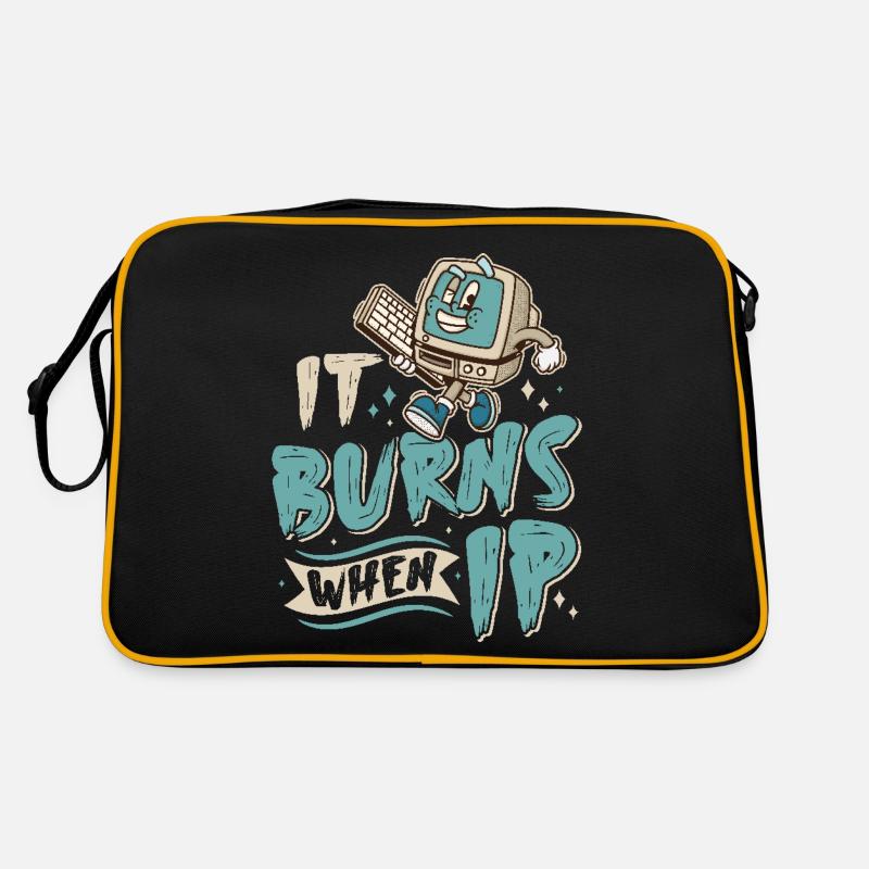 Funny saying "It Burns when I Pee"! Sarcastic Retro Bag