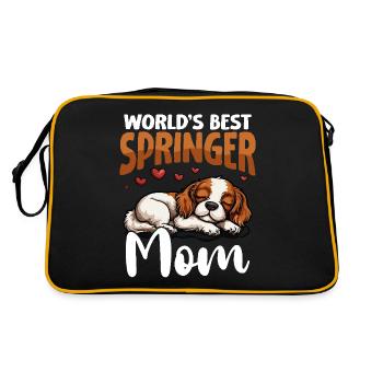 English Springer Spaniel World's Best Springer Mom - Retro Bag - black/gold - Back