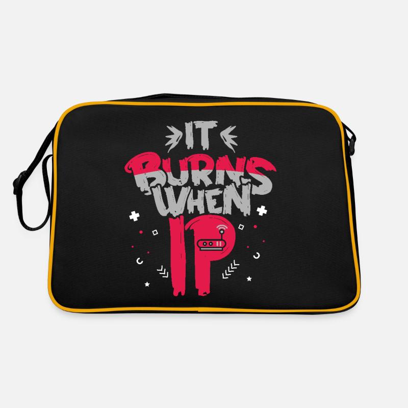 Funny saying "It Burns when I Pee"! Sarcastic Retro Bag