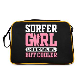 Surfeuse Surf Girl Comme une fille normale, mais - Sac Retro - noir/or - Dos