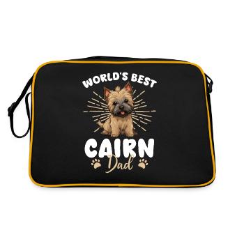 Cairn Terrier Groovy Cairn Dad - Sac Retro - noir/or - Dos