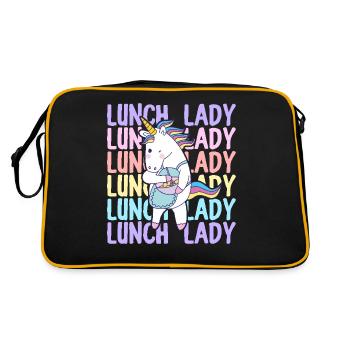 Lunch Lady Cafeteria Crew Graphic Design for - Retro Bag - black/gold - Back