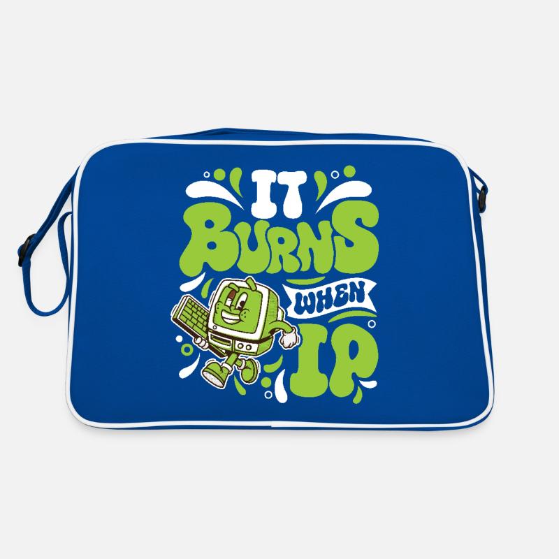 Lustiger Spruch "It Burns when i Pee"! Retro Tasche