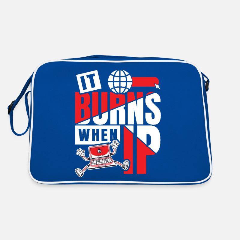 Lustiger Spruch "It Burns when i Pee"! Retro Tasche