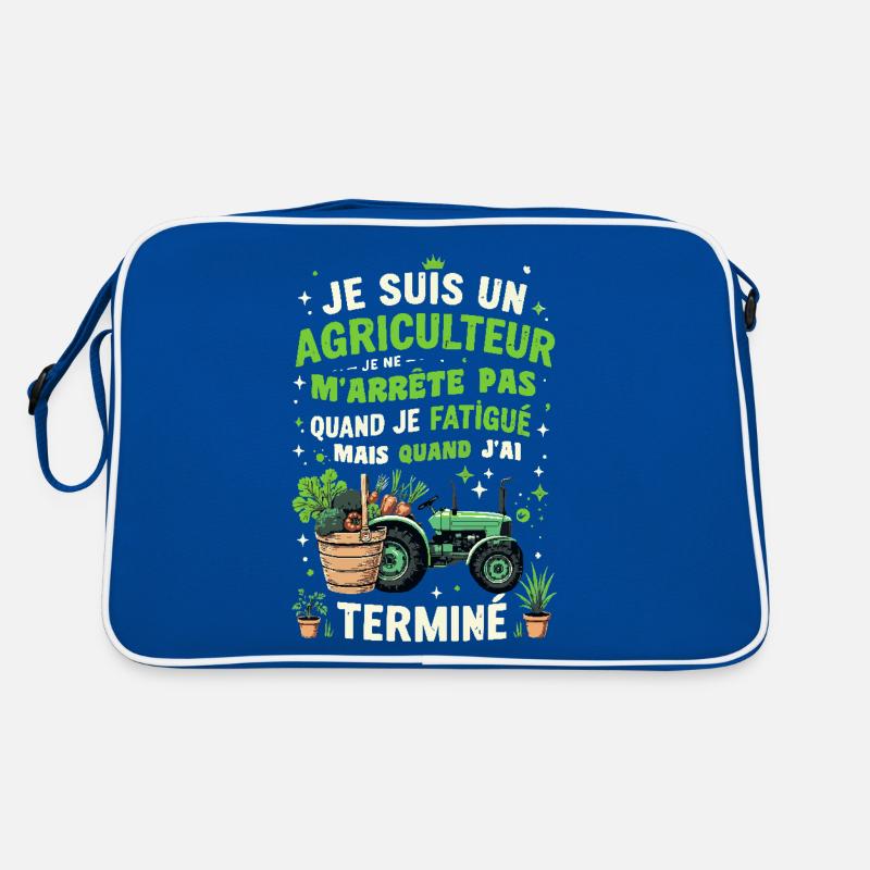 Farmer Tractor Farmers I am a farmer Retro Bag