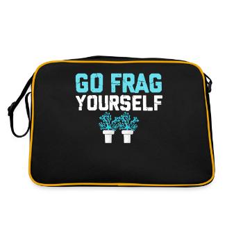 Récif de corail, aquarium de corail, aquariophile, Go Frag - Sac Retro - noir/or - Dos