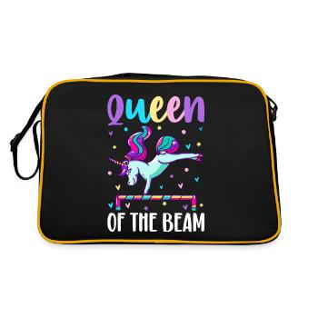 Queen Of The Beam Gymnastics Cartwheel Gymnast - Retro Bag - black/gold - Back