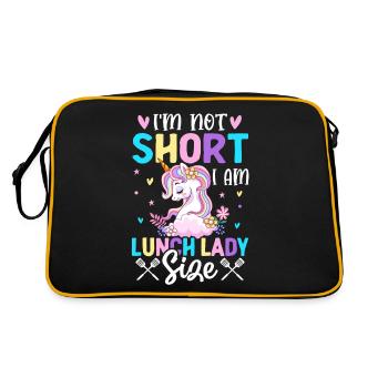 Je ne suis pas petite, je suis la dame du déjeuner - Sac Retro - noir/or - Dos