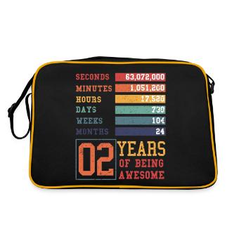 2 ans ! Cadeau d’anniversaire pour les 2 ans - Sac Retro - noir/or - Dos