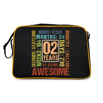 2 ans ! Cadeau d’anniversaire pour les 2 ans - Sac Retro - noir/or - Dos