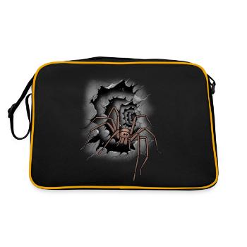 Halloween Spider Spider Phobia Panic - Retro Bag - black/gold - Back