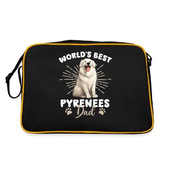 Pyrenean Mountain Dog Great Pyrenees Dad - Retro Bag - black/gold - Back