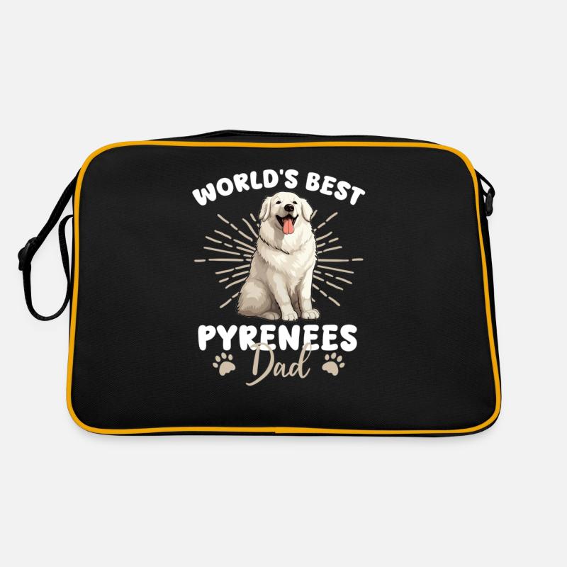 Pyrenean Mountain Dog Great Pyrenees Dad Retro Bag