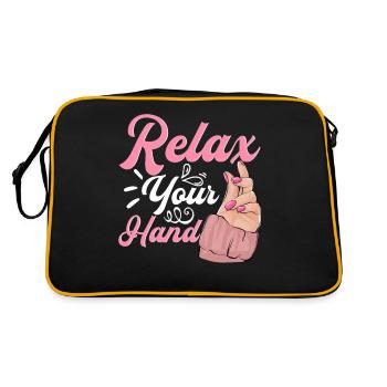Nail Technician Nail Artist Nail Tech Relax Your - Retro Bag - black/gold - Back